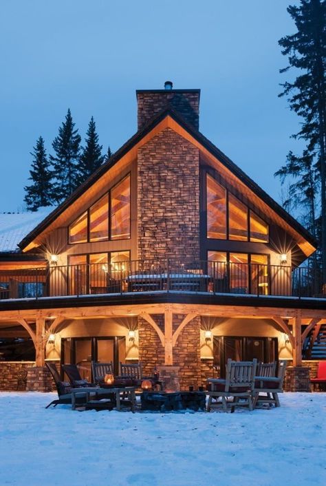 Timber Frame Home Plans, Timber Frame Cabin, Mountain Home Exterior, Mountain House Plans, Cabin House Plans, Lake House Plans, Rustic Home Design, Timber Frame Homes, Log Cabin Homes