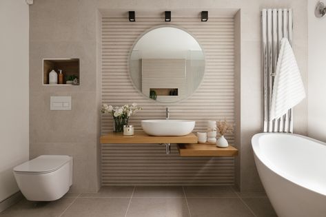 We have loved working on our client's family bathroom that has a spa like feel. Using natural elements, ecological products, clean lines, tactile finishes and resistant surfaces were all major considerations when choosing the materials along with exceptional design expertise working with PORCELANOSA 💆‍♀️🧖‍♀️🫧 This is a sneaky peek of just one of the rooms out of 13 rooms we are currently working on! #espa #porcelanosa #porcelanosagrupo #porcelanosa #porcelanosatiles #tiles #bathroom #bathro... Family Bathroom Tiles, Bathroom Porcelanosa, Porcelanosa Bathroom, Porcelanosa Tiles, Icon Bathroom, Tiles Bathroom, Family Bathroom, Natural Elements, Guest Bathroom