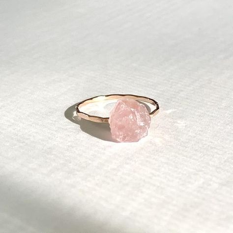 Raw Rose Quartz Ring, Raw Ring, Diamond Cluster Engagement Ring, Raw Rose Quartz, Private Jets, Gold Rings Fashion, Engagement Ring White Gold, Rose Quartz Ring, Engagement Rings Opal