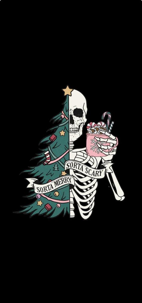 Christmas Witchy Wallpaper, Creepmas Wallpaper Iphone, Gothmas Wallpaper Backgrounds, Dope Christmas Wallpaper, Christmas Spooky Wallpaper, Christmas Ghosts Wallpaper, Dark Christmas Wallpaper Backgrounds, Dark Christmas Phone Wallpaper, Gothic Christmas Aesthetic Wallpaper