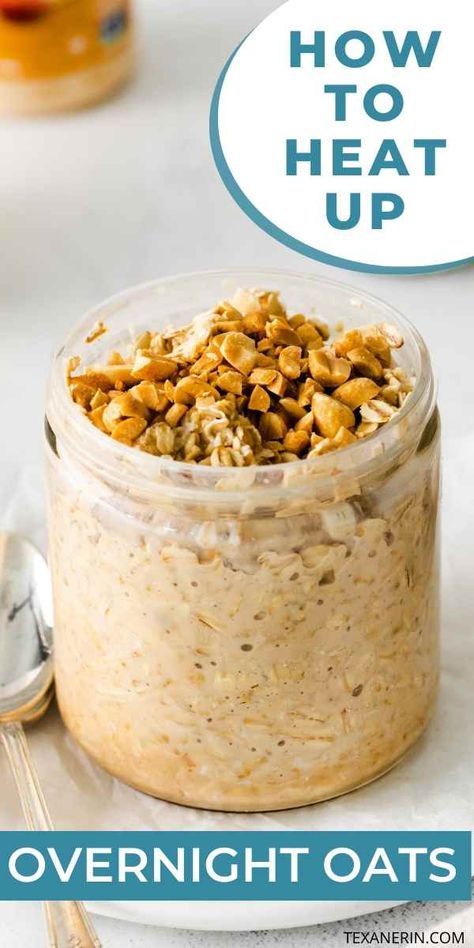 Microwave Overnight Oats, Can You Heat Up Overnight Oats, Overnight Oats Heated Up, Overnight Oats To Heat Up, Overnight Oats You Can Heat Up, Hot Overnight Oats Recipe, Instant Oats Overnight, Overnight Oats Warmed Up, Overnight Oats Using Instant Oatmeal