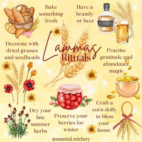 Donna Trinder (@essential.witchery) • Instagram photos and videos How To Celebrate Lammas, Lammas Altar, Lammas Celebration, Wiccan Holidays, Wicca Holidays, Lammas Lughnasadh, Spirituality Crystals, Corn Dolly, Stagnant Energy