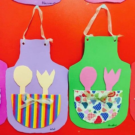 Kids Apron Ideas, Restaurant Crafts Preschool, Chef Crafts Preschool, Diy Apron For Kids, Paper Apron, Community Helpers Preschool Crafts, Community Helpers Crafts, Community Helpers Preschool Activities, Community Helpers Preschool