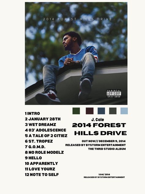 J Cole Albums, 2014 Forest Hills Drive, Drive Poster, Rap Album Covers, Cool Album Covers, Music Album Art, Album Cover Poster, Rap Albums, Music Poster Design