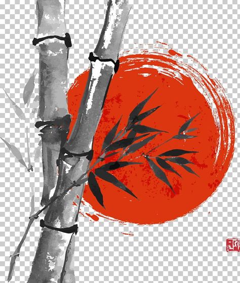 Bamboo Trees, Japan Painting, Ink Wash Painting, Art Chinois, Drawing Png, Japanese Drawings, Bamboo Art, Japanese Bamboo, Chinese Brush Painting