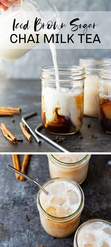 Creamy Chai Tea, Chai Milk Tea, Chai Boba Tea Recipe, Coffee Milk Tea, Milk Chai Tea, Chai Milk, Chai Bubble Tea, Iced Milk Tea, Milk Tea Recipe