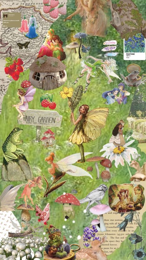 fairy core #fairy #fairycore #fairygarden #fairywonderland #fairyland #moodboard #collage #shuffleslay #mushroom #frog #frogcore #forest #forestvibes #cute #tinkerbell #aestheitc #core Fairycore Moodboard, Cute Tinkerbell, Fairy Core Aesthetic, Mushroom Frog, Recruitment Themes, Moodboard Collage, Fairy Core, Fairytale Art, Create Collage