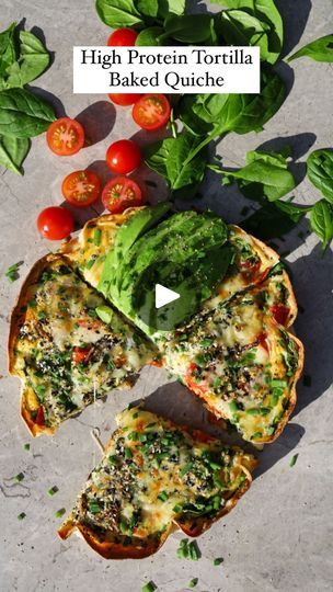 High Protein Tortilla Baked Quiche, Baked Quiche, Low Carb Wrap, Eggs Cottage Cheese, Simone Anderson, Tortilla Bake, Low Carb Wraps, Pepper Seasoning, Low Carb Low Fat Recipes