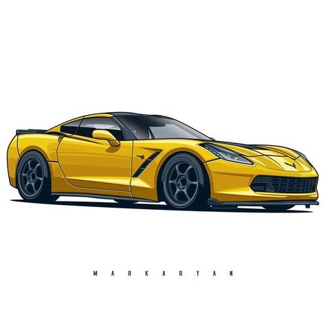 Oleg Markaryan on Instagram: "Chevrolet Corvette C7. What do you think about it? Order an illustration of your car! Write to me in Direct Message or email. Contact in BIO. T-shirts, covers, stickers, posters - already available in store on #redbubble. Link in profile. #olegmarkaryan #carart #cardrawing #automotive #automotivearts #carinstagram #cargram #speedhunters #chevrolet #chevy #chevroletcorvette #corvette #c7 #corvettec7" Corvette Illustration, Corvette Drawing, Oleg Markaryan, Cars Vector, Corvette Art, Sports Drawings, Chevrolet Corvette C7, Corvette C3, 1 Wallpaper