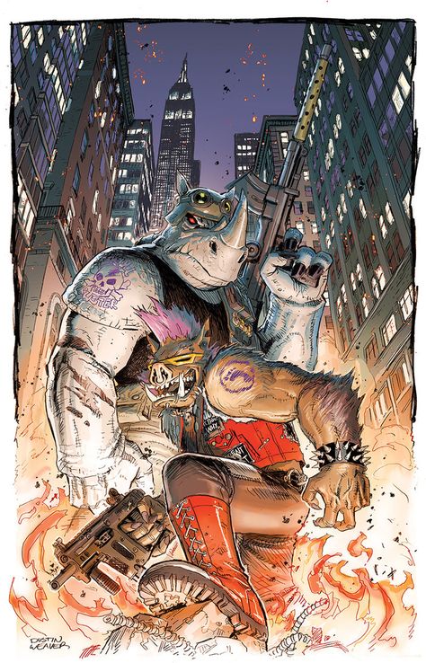 Bebop and Rocksteady by DustinWeaver.deviantart.com on @DeviantArt Tmnt Villains, Bebop And Rocksteady, Tmnt Fan Art, Arte Nerd, Teenage Mutant Ninja Turtles Artwork, Casey Jones, Ninja Turtles Artwork, Teenage Mutant Ninja Turtles Art, Tmnt Artwork