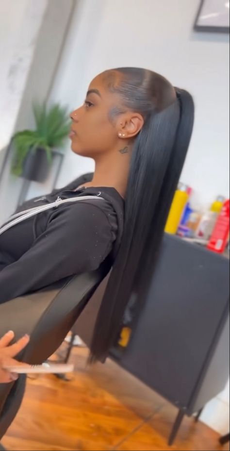 Up Half Down Hairstyles Weave, Hairstyles Weave Braids, Weave Braids, Hairstyles Weave, Sleek Braided Ponytail, High Ponytail Hairstyles, Sleek Ponytail Hairstyles, Black Ponytail Hairstyles, Half Up Half Down Hairstyles