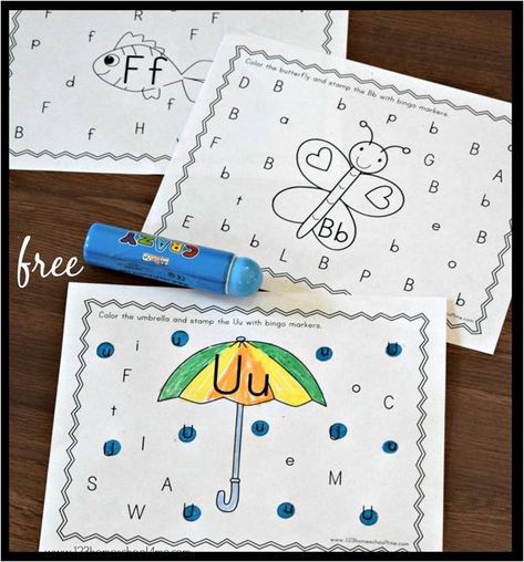 FREE Bingo Marker Alphabet Letter Find | 123 Homeschool 4 Me Alphabet Letter Find, Free Alphabet Printables, Dot Marker Printables, Alphabet Bingo, 123 Homeschool 4 Me, Free Printable Alphabet Worksheets, Identifying Letters, Letter Recognition Worksheets, Beginning Sounds Worksheets