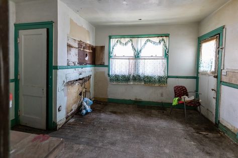 Glitter Ceiling, Before After Kitchen, Matte Black Kitchen, Flooded Basement, Budget Remodel, Domino Magazine, Black Kitchen Cabinets, Abandoned House, Exterior Remodel