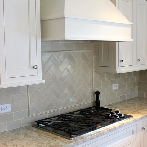 Herringbone Subway Tile Backsplash Design Ideas, Pictures, Remodel and Decor Colored Kitchen Cabinets, Kitchen Cabinets Design Ideas, Cream Colored Kitchen Cabinets, Herringbone Subway Tile, Cabinets Design Ideas, Kitchen Cabinets Design, Colored Kitchen, Backsplash Tile Design, Stove Backsplash