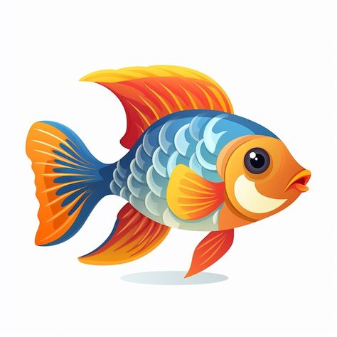 Poisson De Dessin Animé Coloré Poisson R... | Premium Photo #Freepik #photo #mer #ensemble #poisson #vue-dessus Fish Illustrations, Koh Lanta, Fish Illustration, Premium Photo, Art Inspiration, Clip Art, Fish, Animals, Anime