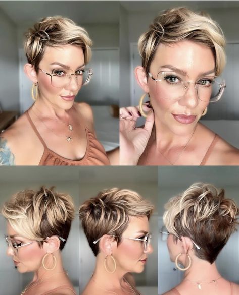 Edgy Fringe, Hair Growth Journey, Melissa Smith, Short Shaved Hairstyles, Chic Short Hair, Short Hair Images, Pixie Haircut For Thick Hair, Edgy Short Hair, Hairdos For Short Hair