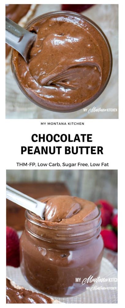 Chocolate Peanut Butter (Sugar Free, Low Carb, THM-FP) #trimhealthymama #thm #thmfp #sugarfree #lowcarb #keto #peanutbutter #chocolate #chocolatepeanutbutter #lowfat #dairyfree Thm Chocolate Peanut Butter, Healthy Ways To Eat Peanut Butter, Thm Peanut Butter, Thm Snacks, Thm Fp, Fuel Pull, Trim Healthy Mama Dessert, Chocolate Peanutbutter, Postre Keto