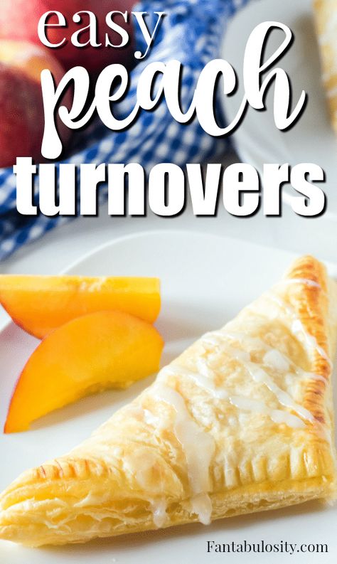 YUUUM!!!! This EASY peach turnover recipe using puff pastry and canned pie filling is so simple it's crazy! #peach #turnoversrecipe #easyrecipe #puffpastry Peach Hand Pies Canned Peaches, Peaches With Puff Pastry, Puff Pastry Hand Pies Desserts, Puff Pastry Peach Recipes, Turn Over Recipe, Peach Pastry Recipes, Canned Peaches Recipes, Canned Peach Pie Filling, Easy Turnovers