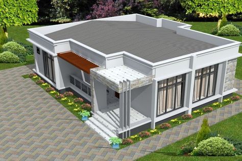 Client A:   I like flat roofed designs very much but when I remember              the cost of doing  another slab up there I shrink. Be... Flat Roof House Designs, Flat Roof Design, Modern Bungalow House Design, Bungalow Style House, Flat Roof House, Bungalow Style House Plans, House Roof Design, Affordable House Plans, Modern Bungalow House