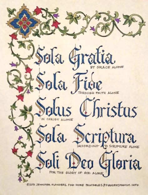 The Five Solas Of The Reformation, Five Solas Wallpaper, Lutheran Aesthetic, Lutheran Quotes, The Five Solas, Five Solas, Coram Deo, Reformation Day, 5 Solas