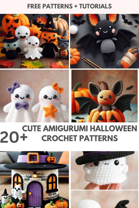 Crocheted Halloween Free Patterns, Hocus Pocus Crochet Patterns Free, Crochet Halloween Arigumi Free Pattern, Halloween Crochet Stuffies, Free Crochet Patterns For Halloween, Crochet Patterns For Halloween, Crochet Halloween Decorations Free, Free Spooky Crochet Patterns, Amigurumi Free Pattern Halloween