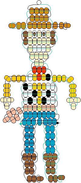 Santa & Mrs. Claus Pony Bead Pattern Beady Buddies, Justin Hawkins, Pony Bead Animals, Pony Bead Projects, Toy Story Woody, Pony Bead Crafts, Beads Pattern, Pony Bead Patterns, Woody Toy Story