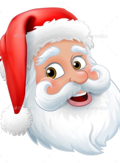 Santa Claus Father Christmas Cartoon Character by Krisdog | GraphicRiver Cartoon Character Face, Santa Pics, Father Xmas, Santa Cartoon, Santa Claus Pictures, Christmas Cartoon Characters, Xmas Drawing, Santa Claus Images, Character Face