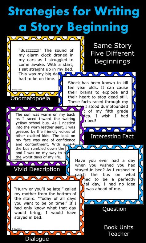 Strategies for Writing a Story Beginning ~ Free lesson activities for teaching students to write a hook for their narratives. Writing Hooks, How To Begin A Story, Writing A Story, Planning School, Lesson Activities, 3rd Grade Writing, Ela Writing, 4th Grade Writing, Teaching Students