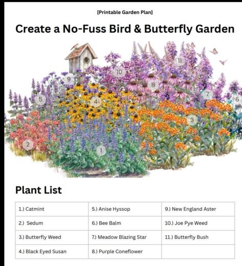 Native Garden Front Yard, Butterfly Perennial Garden, Garden For Butterflies, Bee Garden Plan, Garden For Bees And Butterflies, New Garden Design, Learn To Garden, Monarch Butterfly Garden Design, Front Yard Butterfly Garden