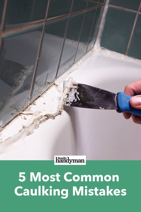 Bathroom Caulk, Caulking Tips, Caulking Tools, Architecture Renovation, Cleaning Painted Walls, Silicone Caulk, Deep Cleaning Tips, Family Handyman, Diy Home Repair