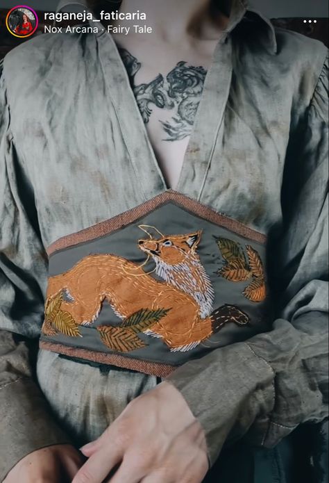 Belt Collection, Fantasy Costumes, June 30, Embroidery Inspiration, Fantasy Clothing, Costume Design, Embroidery Art, Witch, Fox