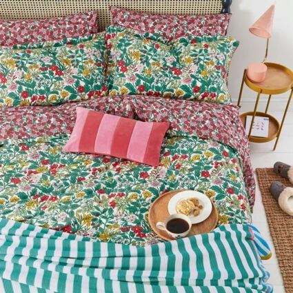 Multicoloured Floral Pillowcase Pair - TK Maxx UK Purple Palette, Floral Bedding Sets, Floral Pillowcase, Ditsy Print, Floral Duvet Cover, Floral Duvet, Uk Homes, Floral Bedding, Tk Maxx