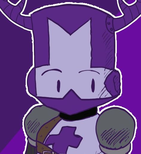 Purple knight / Blacksmith - Castle Crashers Purple Knight, Castle Crashers, Red Knight, V Games, Knight Art, Face Reveal, Original Drawing, Blacksmithing, Dream Cars