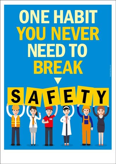 Safety-Habit Workplace Safety Slogans, Safety Signs And Symbols, Safety Pictures, Safety Dance, Health And Safety Poster, Safety Slogans, Work Bulletin Boards, Safety Poster, Safety Week