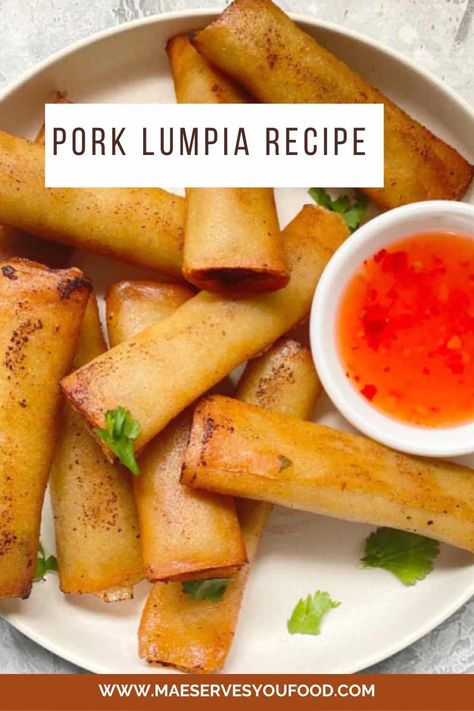 Ground Pork Lumpia Recipe, Shanghai Lumpia Recipe Filipino Food, Pork Lumpia Recipe Filipino, Lumpia Shanghai Recipe Filipino, Pork Lumpia Recipe, Lumpia Sauce Recipe, Shanghai Lumpia, Philapino Recipes, Pork Lumpia