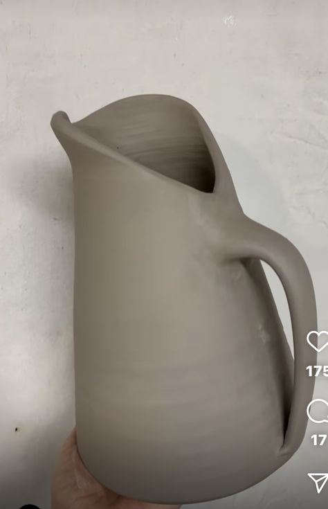 Jug Handles Pottery, Pitcher Pottery Ideas, Pottery Pitchers Ideas, Clay Pitcher Ideas, Handmade Ceramic Pitcher, Wheel Thrown Pitcher, Pottery Pitchers Handmade, Ceramic Pitcher Ideas, Ceramic Jugs Pottery