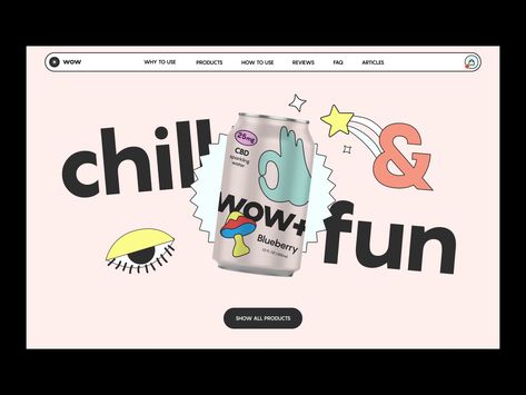 Interactive Website Design Inspiration, Cartoon Website Design, Fun Website Design Creative, Playful Web Design, Fun Logo Ideas, Home Page Website Design, Fun Web Design, Best Ux Design, Figma Website Design