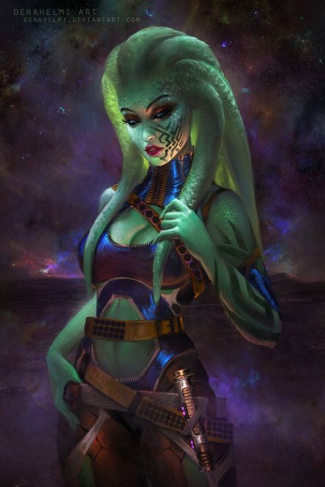 Brelura [commission] by DenaHelmi.deviantart.com on @DeviantArt Star Wars Girl, Star Wars Species, Pirate Queen, Alien Costume, Star Wars Characters Pictures, Arte Alien, Alien Character, Alien Girl, Star Wars Concept Art