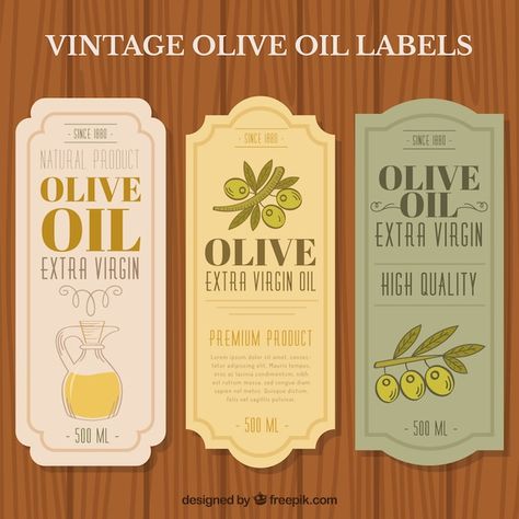 Olive Oil Sticker Design, Olive Oil Packaging, Retro Packaging, Tea Labels, Oil Packaging, Coffee Label, Honey Packaging, Packaging Template Design, Packaging Template