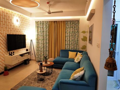 Very Small Living Room Ideas Indian, Indian Living Room Decor Modern, Indian Living Room, Indian Room Decor, Indian Bedroom Decor, Simple Living Room Decor, Colourful Living Room Decor, India Home Decor, Indian Living Rooms