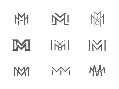 MM Monograms m monogram logo lockup icon design typography letter meek manuscripts M M Monogram, Wm Logo, Logo Lockup, Mm Logo, News Logo, Logo Monogramme, Inspiration Logo Design, M And M, Mm Monogram