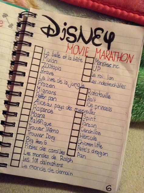 Disney Movie Marathon List, Movie Marathon Ideas, Movie Marathon List, Movies Marathon, Disney Original Movies List, Bullet Journal Netflix, Marathon Ideas, Disney Movie Marathon, Disney Movies List