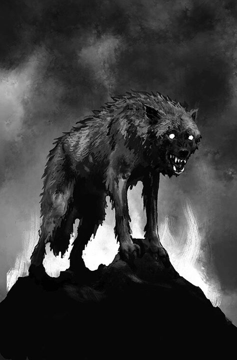 Fenrir Tattoo, Most Dangerous Animals, Bark At The Moon, Demon Wolf, Shadow Wolf, Werewolf Aesthetic, Werewolf Art, Dangerous Animals, Canine Art