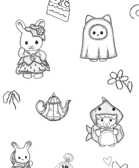 Obsessing over these Sylvanian family babies recently <3 Size recommendations: $150 - Min. 5-6cms $100 - Min. 4-5cms $50 - Min. 3cms Sylvanian Families Tattoo, Sylvanian Families Drawing, Calico Critters Tattoo, Calico Critter Tattoo, Critter Tattoo, Calico Critter, Sylvanian Family, Family Drawing, Calico Critters