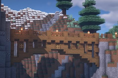 Minecraft Cliff Bridge, Minecraft Long Bridge, Minecraft Bridge Ideas Long, Minecraft Bridge, Canyon City, Braided Ponytail Hairstyles, Minecraft Stuff, Pocket Edition, Minecraft Architecture