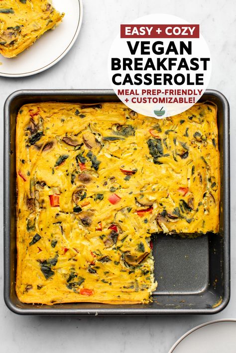 Frugal Vegan, Burrito Vegan, Vegan Breakfast Casserole, Casserole Easy, Breakfast Casserole Easy, Plant Based Breakfast, Vegan Eggs, Savory Vegan, Chickpea Flour