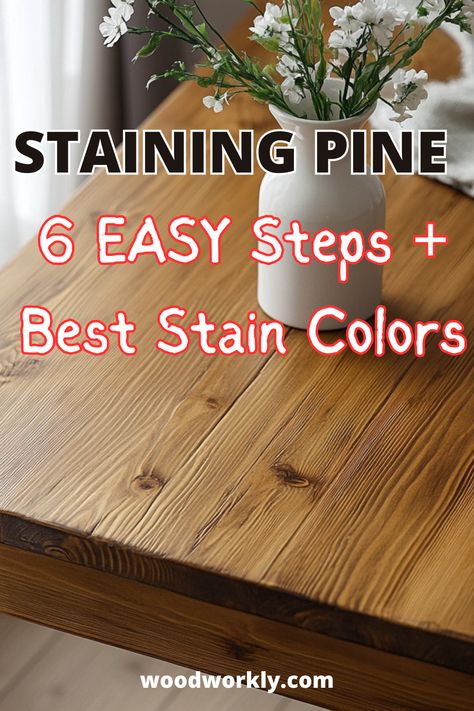 Curious if pine takes stain evenly? Discover techniques for achieving a smooth, rich finish on pine wood. Click for expert staining tips! #PineWood #WoodStaining #WoodFinishing #DIYProjects #Woodworking Pine Wood Stain Colors Rustic, Wood Trim Stain Colors, Minwax Stains On Pine, Popular Stain Colors Wood, Stain Combos On Pine, Wood Stain Colors On Pine Ceiling, Tung Oil On Pine, Weathered Oak Stain On Pine, Special Walnut Stain On Pine