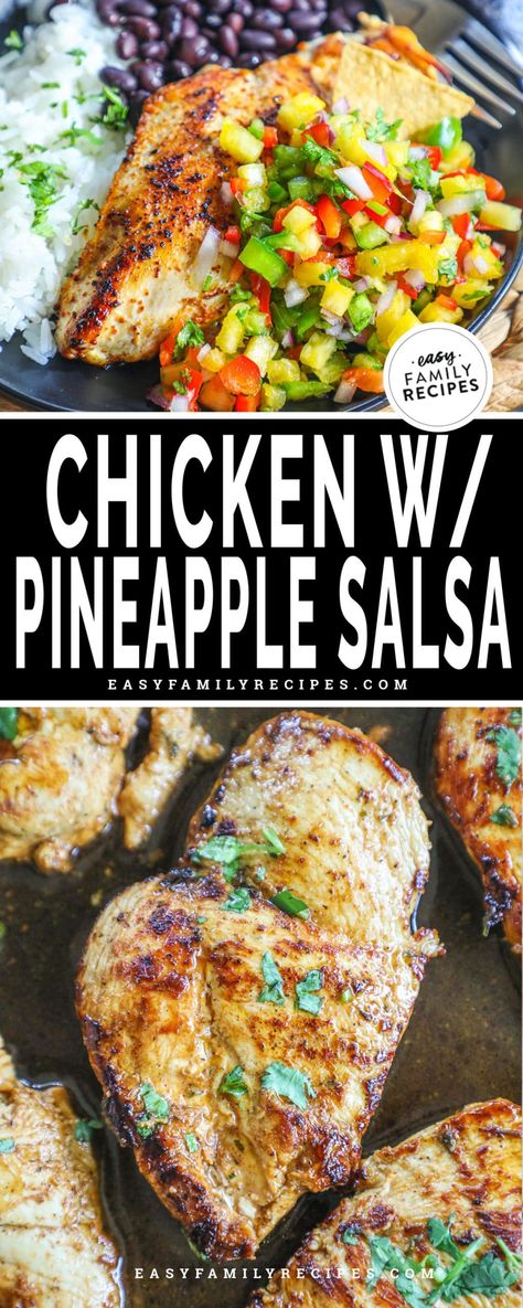 Grilled Chicken With Pineapple Salsa, Healthy Chicken And Pineapple Recipes, Chicken With Pineapple Recipes, Salsa For Chicken, Chicken And Salsa Recipe, Chicken And Pineapple Recipes, Chicken Pineapple Recipe, Chicken With Salsa Recipe, Preppy Recipes