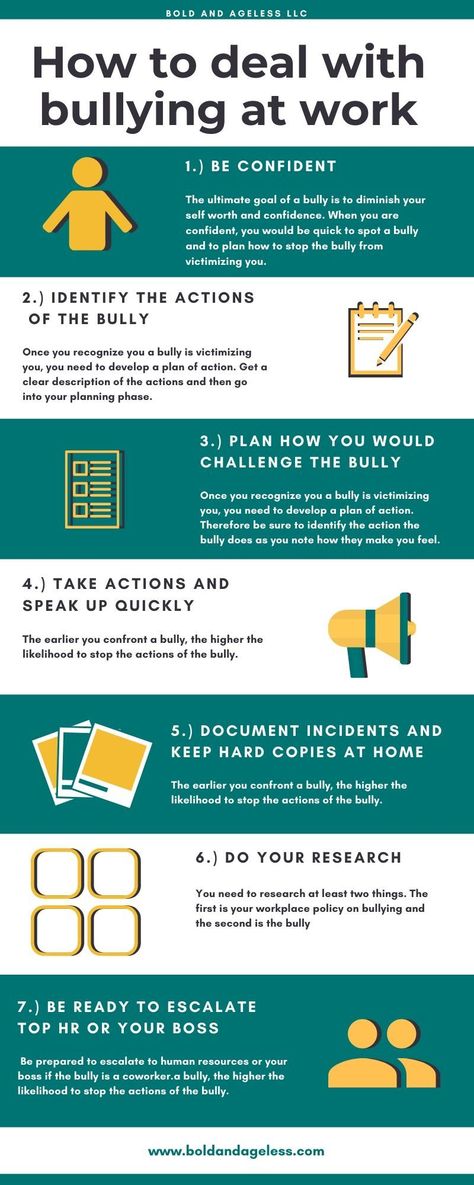 How To Deal With Bullying At Work - Is there any way you can confront a bully and win? It would be great to have a blueprint to follow that guarantees a high success rate, but that is not the reality. This article suggests a few things to do to improve your chances of challenging a bully and winning. How To Shut Down A Bully, How To Deal With A Bully At Work, How To Deal With Bullies At Work, How To Deal With Bullies, Work Bully, Bully At Work, Workplace Bully, Work Conflict, Book Marketing Plan