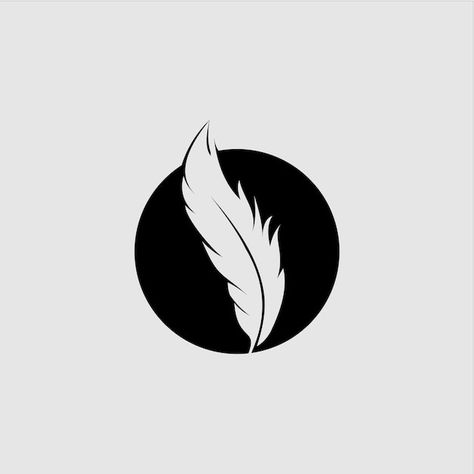 Quill Logo, Catholic Design, Writing Logo, Black And White Feather, Logomark Design, Feather Icon, Feather Logo, Feather Vector, Feather Pen